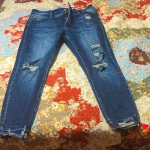 Distressed jeans